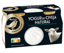 Yogur natural de leche de oveja ALCAMPO GOURMET 2 x 115 g.