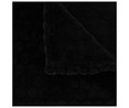 Plaid de franela hexágono, 125x150cm, 100% poliéster, color negro, ACTUEL.