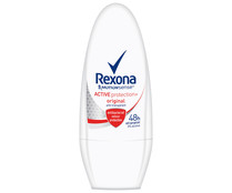 Desodorante roll on para mujer con protección anti transpirante, olor y bacterias REXONA Active protection+ 50 ml.