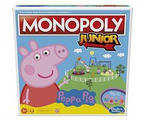 Juego de mesa para niños, MONOPOLY Junior Peppa Pig.
