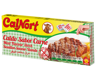Pastillas de caldo con sabor a carne, garantia Halal y elaboradas sin gluten CALNORT 12 x 10 g. Pastillas de caldo con sabor a carne, garantia Halal y elaboradas sin gluten CALNORT 12 x 10 g.