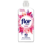 Suavizante concentrado con aroma a frutos rojos y exóticos Twist FLOR, 78 lavados 1,404 L.