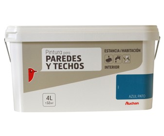 Pintura plástica de color azul 4 litros Pintura plástica de color azul 4 litros