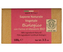 Pastilla de jabón natural vegetal, con aceite de almendras ITERITALIA 100 g.