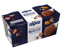 Mousse 100% vegetal de chocolate con almendra ALPRO 2 x 70 g.