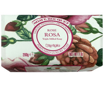 Pastilla de jabón para tocador con aroma a rosas ITERITALIA 200 g.