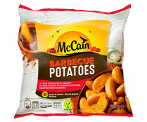 Patatas cortadas en gajos y con un toque a barbacoa, prefitas y ultracongeladas MCCAIN 750 g.
