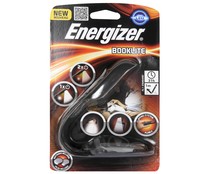 Linterna led luz blanca con cuerpo de goma flexible y pinza para libros, inlcuye pilas ENERGIZER.