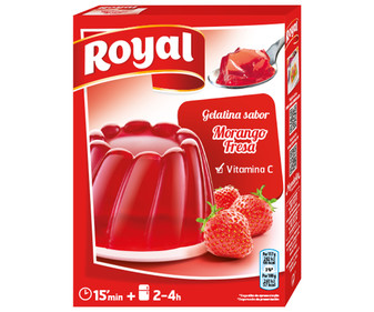 Gelatina doble de fresa ROYAL 170 gr, Gelatina doble de fresa ROYAL 170 gr,