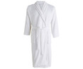 Albornoz para adulto color blanco, 100% algodón, 380g/m², talla M ACTUEL.