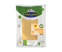 Queso en lonchas Cheddar ecológico MILLÁN VICENTE 125 g.