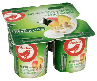 Bífidus desnatado con mango y soja PRODUCTO ALCAMPO 0% 4 x 125 g. Bífidus desnatado con mango y soja PRODUCTO ALCAMPO 0% 4 x 125 g.