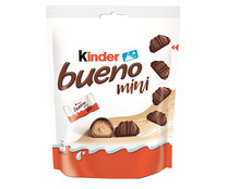 Mini barritas de chocolate con relleno cremoso de leche y avellanas KINDER BUENO 108 g. 