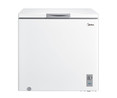 Arcón congelador MIDEA MDRC280SL01G, clasificación energética: F, H:85cm, A: 81,6cm, F: 55cm, capacidad total: 198L.