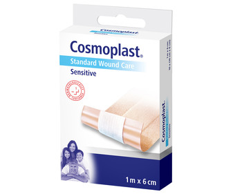 Aposito adhesivo grande (6 cm x 1 m) COSMOPLAST Sensitive. Aposito adhesivo grande (6 cm x 1 m) COSMOPLAST Sensitive.