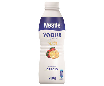 Yogur líquido para beber con fresas y plátano NESTLÉ 750 g. Yogur líquido para beber con fresas y plátano NESTLÉ 750 g.
