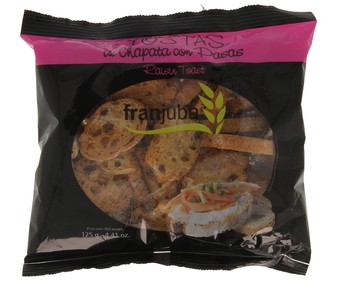 Tostas de chapata con pasas FRANJUBA 125 g. Tostas de chapata con pasas FRANJUBA 125 g.