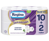 Papel higiénico triple capa REGINA 10+2 rollos.