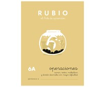 Matemáticas, Operaciones 6A, sumar, restar, multiplicar y dividir decimales, 9-11 años RUBIO.