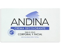 Crema decolorante para el vello corporal y facial ANDINA 100 ml.