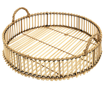 Bandeja trenzada de bambú, 40cm, CMP. Bandeja trenzada de bambú, 40cm, CMP.