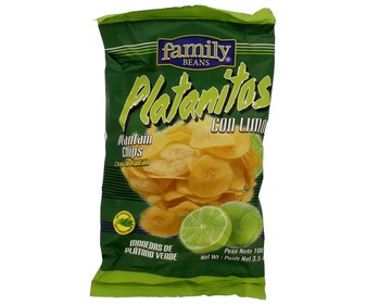Plátano frito con limón bolsa de 100 gramos Plátano frito con limón bolsa de 100 gramos