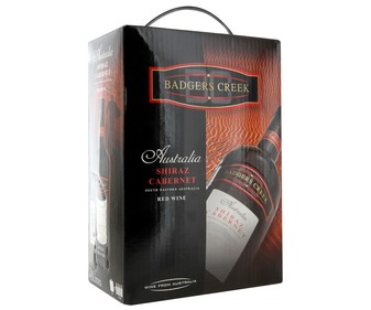 Vino tinto de Australia BADGERS CREEK bag in box 3 l. Vino tinto de Australia BADGERS CREEK bag in box 3 l.