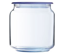 Bote de vidrio color azul para conservación y almacenaje de alimentos, 0,5 litros de capacidad, modeo Ice Blue, serie Rondo LUMINARC 1 unidad.