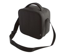 Bolsa porta alimentos color negro más 2 recipientes herméticos de plástico QUID.