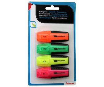 Marcador fluorescente 4 unidades Marcador fluorescente 4 unidades