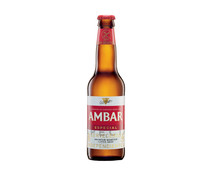 Cerveza sin gluten AMBAR botella de 33 cl.