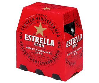 Cerveza ESTRELLA DAMM pack 6 uds. x 25 cl.