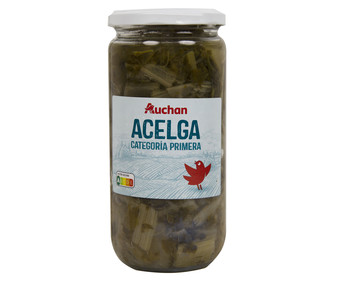 Acelgas troceadas al natural PRODUCTO ALCAMPO frasco de 425 g. Acelgas troceadas al natural PRODUCTO ALCAMPO frasco de 425 g.