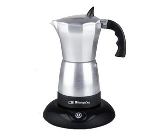 Cafetera tradicional moka eléctrica ORBEGOZO KFE 660, capacidad de 3 a 6 tazas, tapa con ventana, apagado automático, potencia 480W. Cafetera tradicional moka eléctrica ORBEGOZO KFE 660, capacidad de 3 a 6 tazas, tapa con ventana, apagado automático, potencia 480W.
