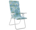 Tumbona plegable de acero con 5 posiciones, EREDU.