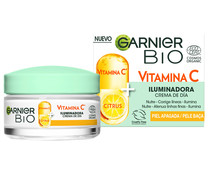 Crema de dia iluminadora, con vitamina C, para pieles apagadas GARNIER Bio 50 ml. 