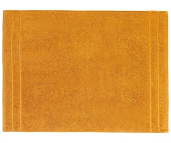 Alfombra de baño 100% algodón color amarillo ocre, densidad de 1000g/m², 50x70 cm. ACTUEL.