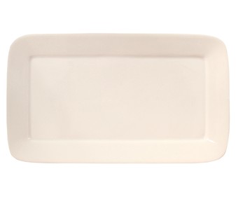 Fuente rectangular de porcelana color blanco, 25,9 centímetros de largo QUID. Fuente rectangular de porcelana color blanco, 25,9 centímetros de largo QUID.
