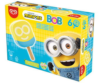 Polo forma de Minion y sabor a caramelo y arándanos MINIONS Bob de Frigo 6 x 90 ml. Polo forma de Minion y sabor a caramelo y arándanos MINIONS Bob de Frigo 6 x 90 ml.