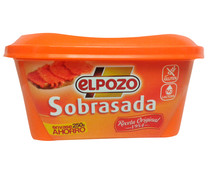 Tarrina de sobrasada elaborada sin gluten y sin lactosa EL POZO 250 g.