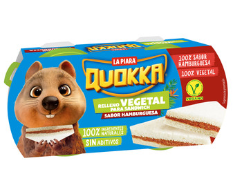 Relleno vegetal sabor hamburguesa LA PIARA QUOKKA 150 g. Relleno vegetal sabor hamburguesa LA PIARA QUOKKA 150 g.
