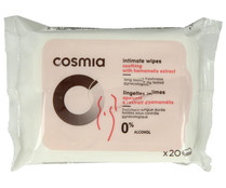Toallitas para la higiene íntima, con extracto de hamamelis COSMIA 20 uds.