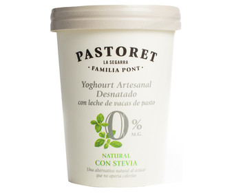 Yogur artesanal desnatado con stevia y 0% materia grasa EL PASTORET 500 g. Yogur artesanal desnatado con stevia y 0% materia grasa EL PASTORET 500 g.