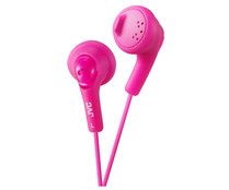 Auriculares tipo botón JVC HA-F160-W-E GUMY con cable, color rosa.