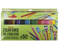 Estuche con 50 lápices de colores PRODUCTO ALCAMPO.