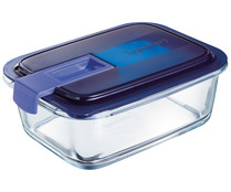 Recipiente hermético rectangular de vidrio, capacidad de 0,82 litros, LUMINARC.