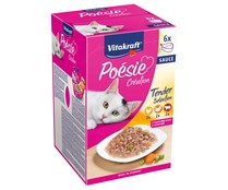 Comida para gatos, Poèsie VTAKRAFT 6 tariinas  x 85 g.