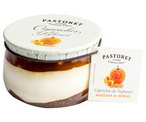 Yogur griego cremoso natural azucarado, con manzana al horno PASTORET Caprichos de yogur 150 g.