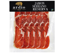 Jamón curado reserva, cortado en lonchas ARDIO 100 g.