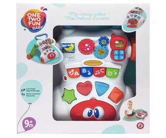 Andador con actividades y sonidos ONE TWO FUN ALCAMPO. Andador con actividades y sonidos ONE TWO FUN ALCAMPO.